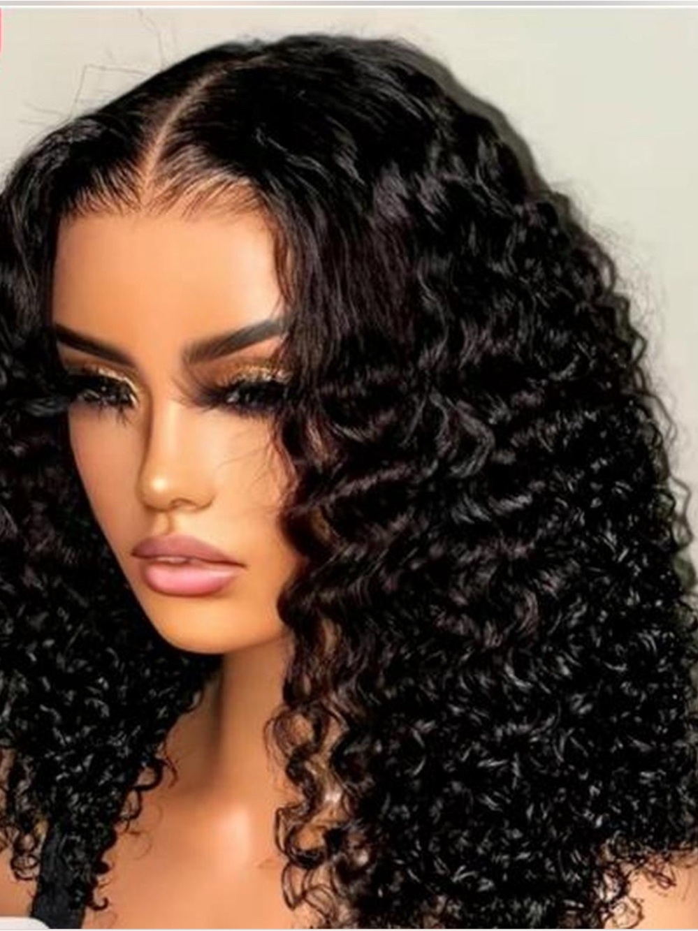 Curly Short Bob Glueless Wigs Human Hair
- Black